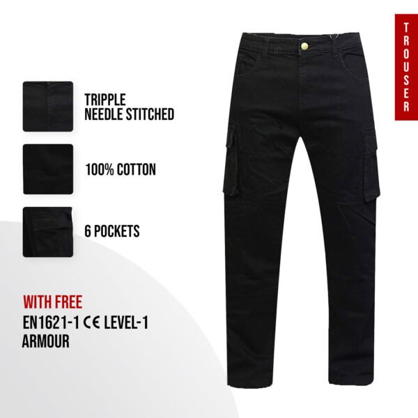 Black Protective Kevlar Trousers