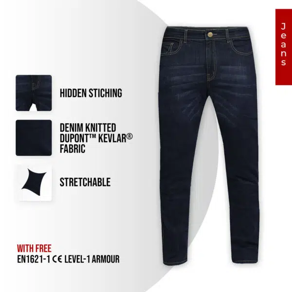 Kevlar Jeans for Men Dark Blue