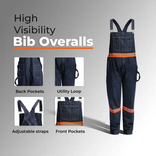 Orange Color Bib Overalls