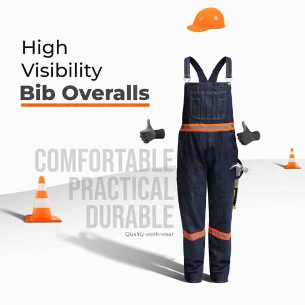 high visibility Orange Color Bib Overalls