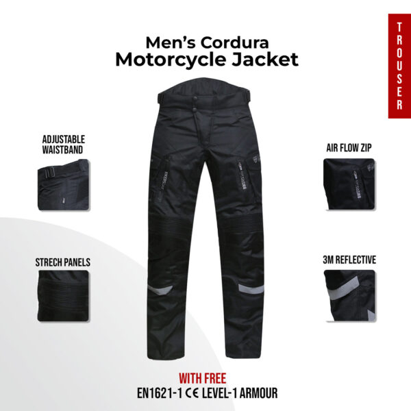 Cordura Kevlar Motorcycle Trousers for Men