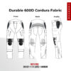 Cordura Kevlar Motorcycle Trousers for Men