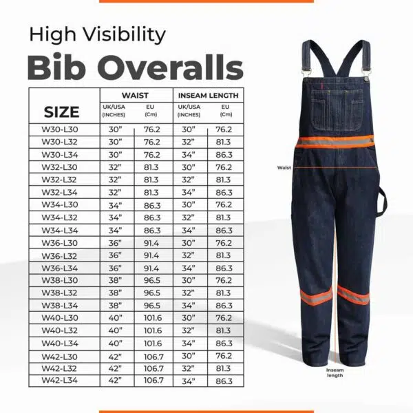 Orange Color Bib Overalls